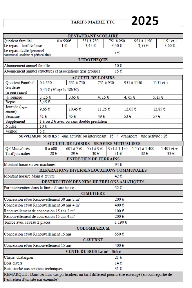 tarifs communaux p3