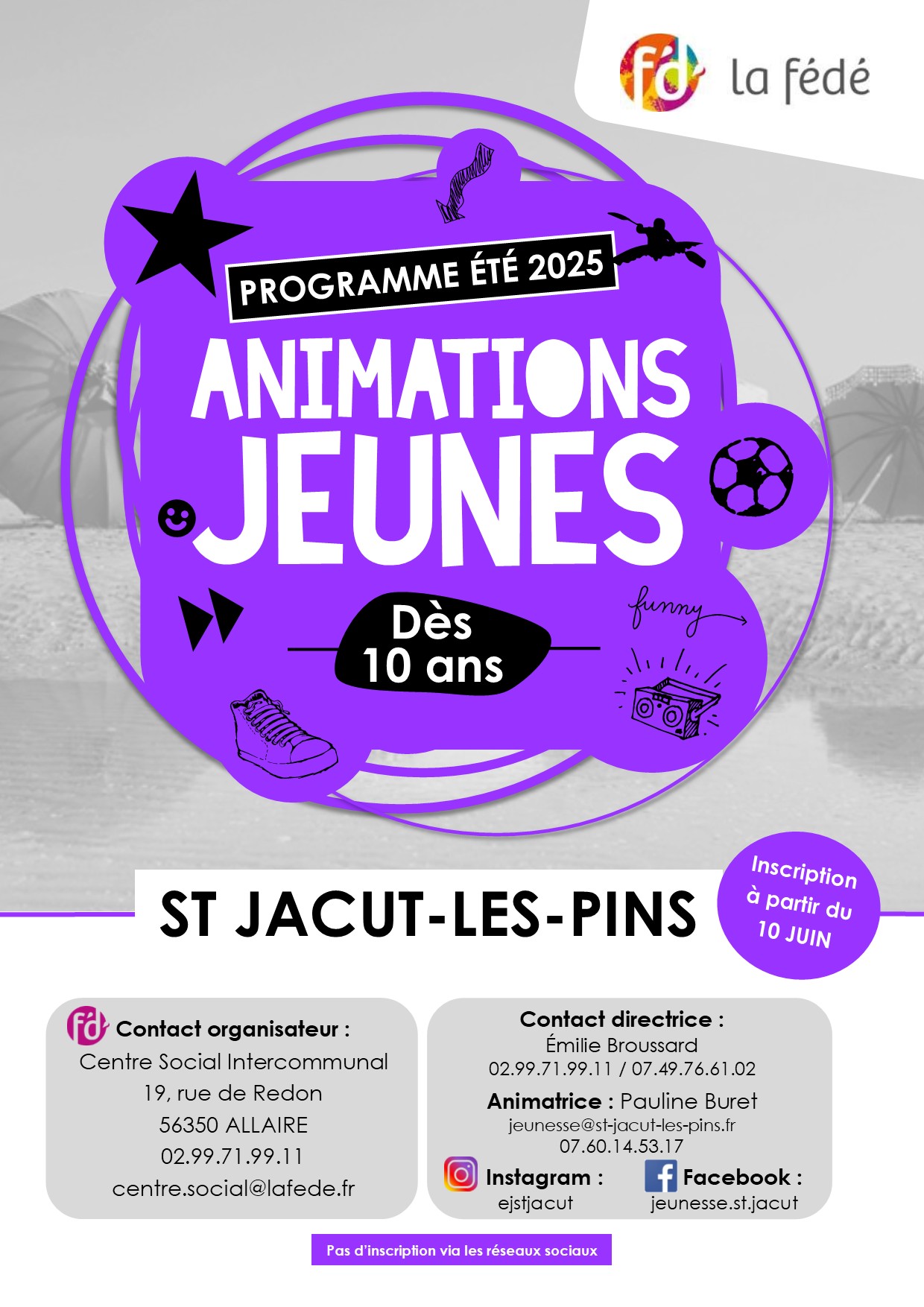 2505AFT Couv Programme jeunesse vacances été 2025 St Jacut les Pins